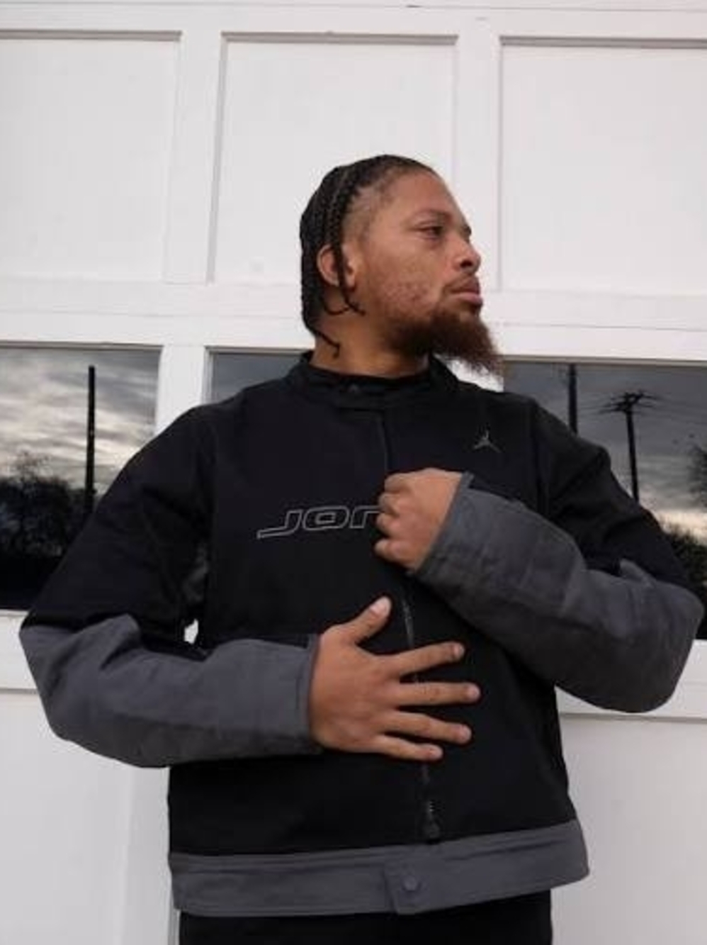 Jordan Men’s Black & Gray Motorsport Jacket